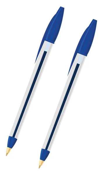 Blaue Stifte Illustration Vektor Auf Weißem Hintergrund — Stockvektor