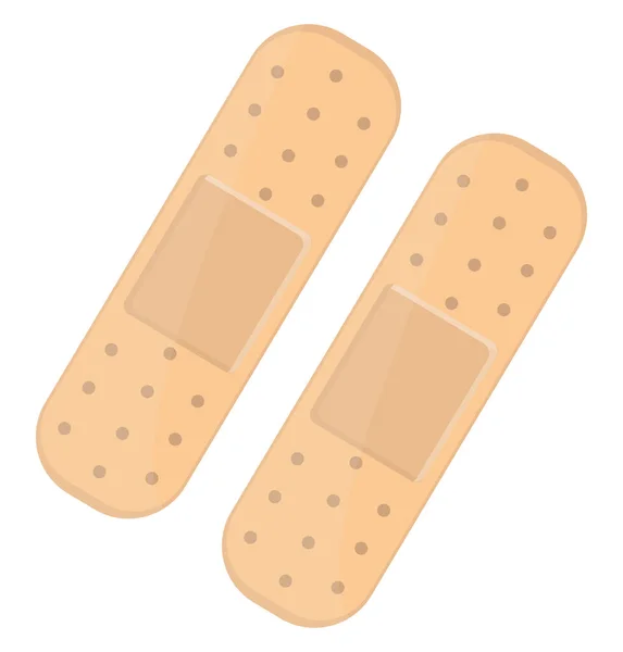 Bandaid Pegajoso Ilustração Vetor Fundo Branco — Vetor de Stock