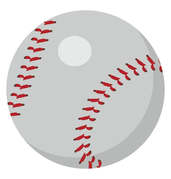 Amerikansk Baseball Boll Illustration Vektor Vit Bakgrund — Stock vektor