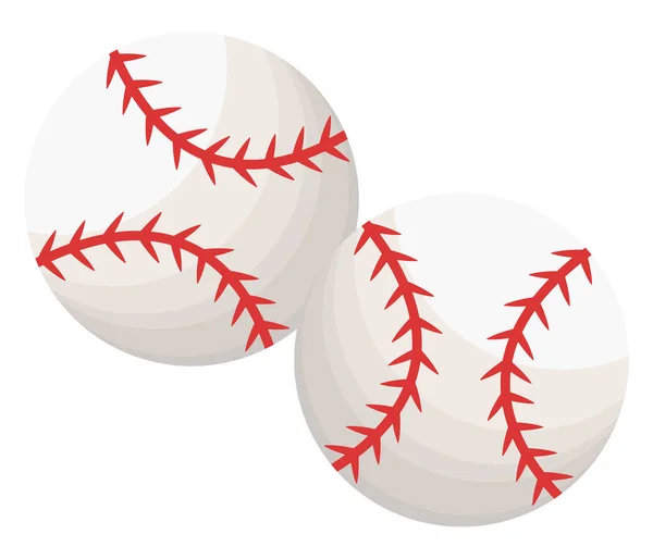 Small Baseball Balls Illustration Vector White Background — Stock Vector