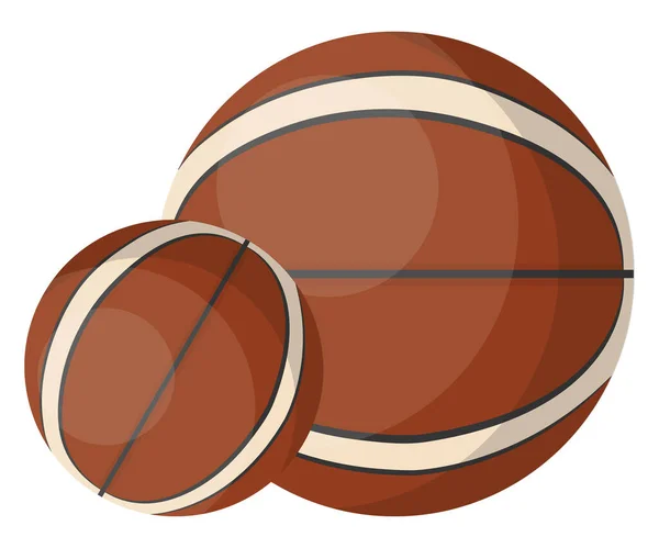 Balones Baloncesto Ilustración Vector Sobre Fondo Blanco — Vector de stock