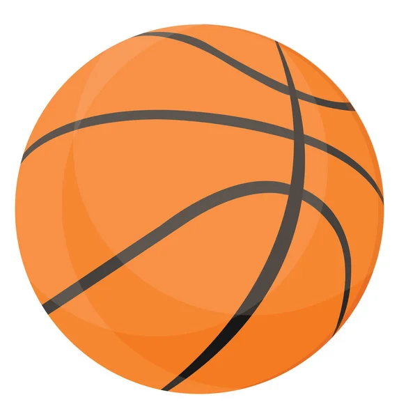 Оранжевый Баскетбольный Мяч Иллюстрация Вектор Белом Фоне — стоковый вектор