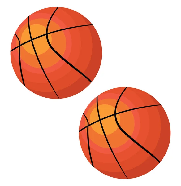 Balles Basket Ball Championnat Illustration Vecteur Sur Fond Blanc — Image vectorielle