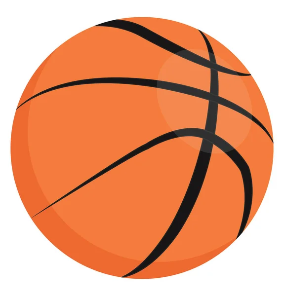 Простой Баскетбольный Мяч Иллюстрация Вектор Белом Фоне — стоковый вектор