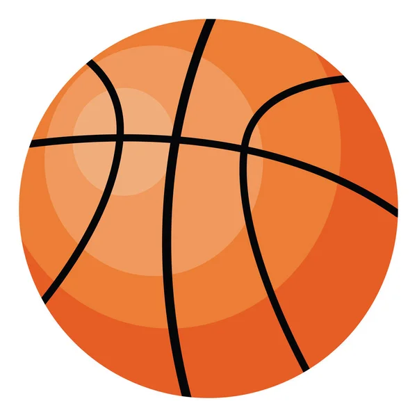 Баскетбольный Мяч Иллюстрация Вектор Белом Фоне — стоковый вектор