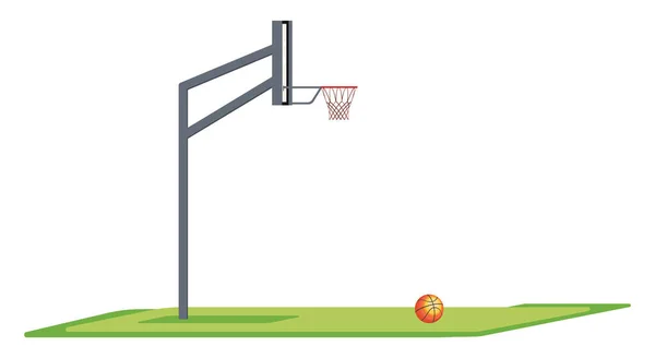 Basketball Hoop Illustration Vector White Background — Stock Vector