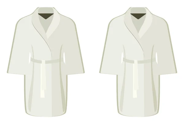 白色背景上的浴袍 — 图库矢量图片