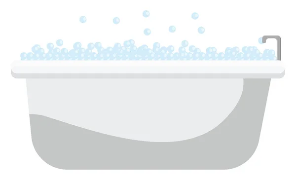 Witte Bubbelbad Illustratie Vector Een Witte Achtergrond — Stockvector