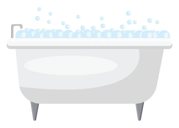 Keramische Badewanne Illustration Vektor Auf Weißem Hintergrund — Stockvektor