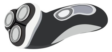 Eski sakal kesicisi, illüstrasyon, beyaz arka planda vektör..