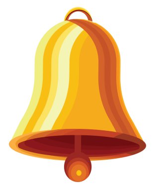 Alarm zili, illüstrasyon, beyaz arkaplan üzerindeki vektör.