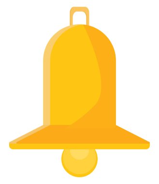 Dekoratif çan, illüstrasyon, beyaz arkaplan üzerindeki vektör.