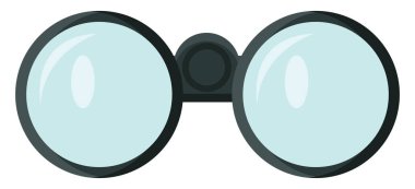 Optik dürbünler, illüstrasyon, beyaz arkaplan üzerindeki vektör.