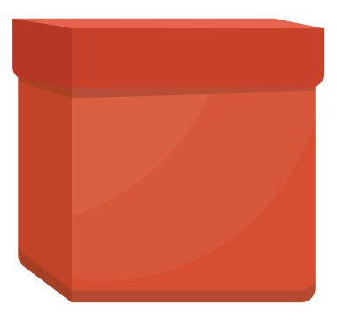 Kırmızı kutu, illüstrasyon, beyaz arkaplan üzerindeki vektör.