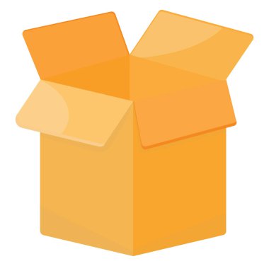 Karton kutu, illüstrasyon, beyaz arkaplan üzerindeki vektör.