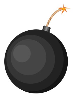 Büyük bomba, illüstrasyon, beyaz arka planda vektör.