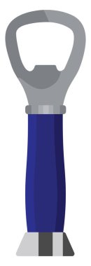 Beyaz arkaplanda şişe açacağı, illüstrasyon, vektör.