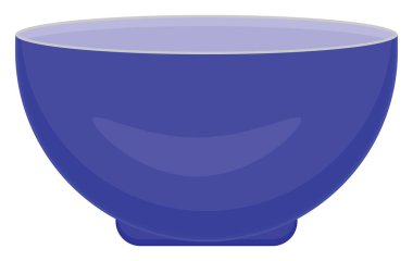 Mor çorba kasesi, illüstrasyon, beyaz arka planda vektör..