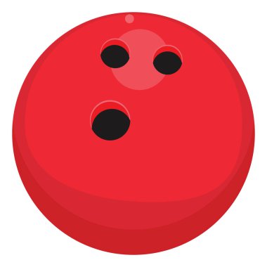 Kırmızı bowling topları, illüstrasyon, beyaz arkaplanda vektör.