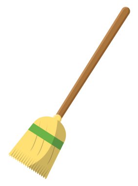Süpürme fırçası, illüstrasyon, beyaz arkaplan üzerindeki vektör.