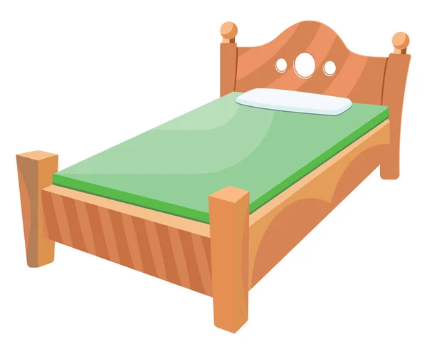 Cama Niños Ilustración Vector Sobre Fondo Blanco — Archivo Imágenes Vectoriales