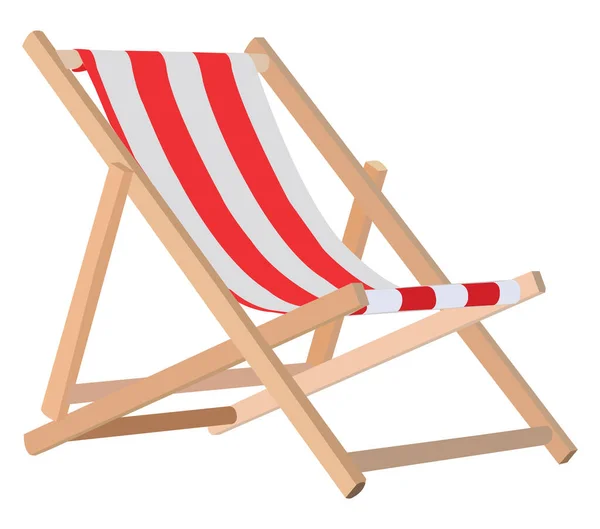 Beach Chair Illustration Vector White Background — Stock Vector
