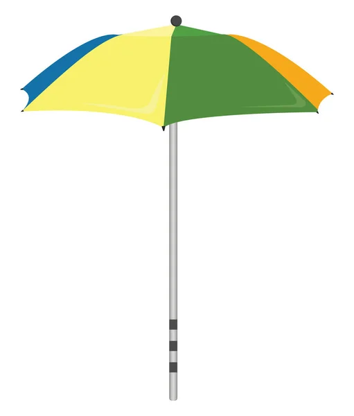 Vieux Parapluie Plage Illustration Vecteur Sur Fond Blanc — Image vectorielle