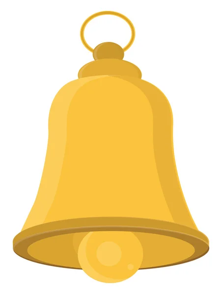 Einfache Goldene Glocke Illustration Vektor Auf Weißem Hintergrund — Stockvektor
