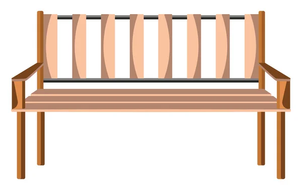 木制长椅 白色背景上的矢量 — 图库矢量图片