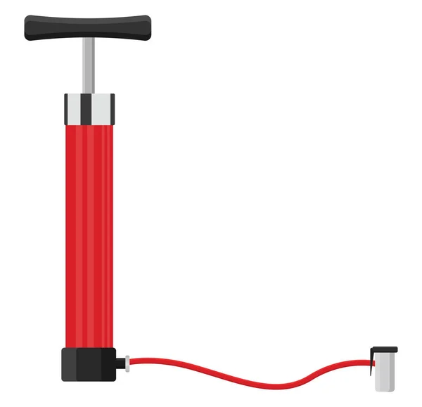 Κόκκινη Αντλία Ποδήλατο Εικονογράφηση Διάνυσμα Λευκό Φόντο — Διανυσματικό Αρχείο