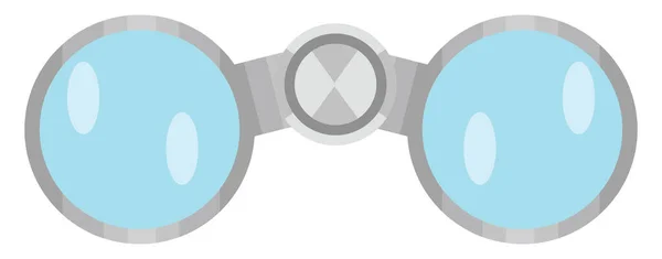 Graues Fernglas Abbildung Vektor Auf Weißem Hintergrund — Stockvektor