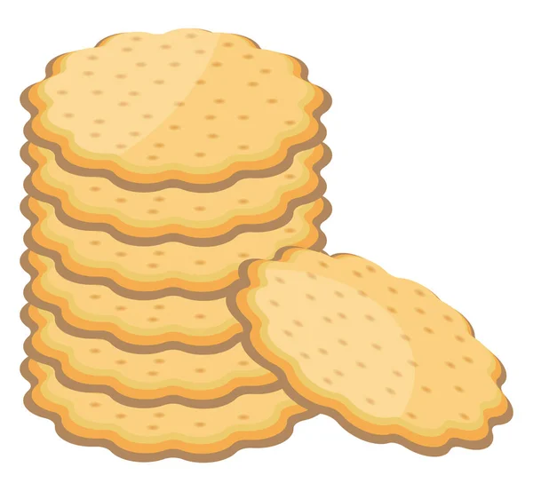 Γλυκά Μπισκότα Εικονογράφηση Διάνυσμα Λευκό Φόντο — Διανυσματικό Αρχείο