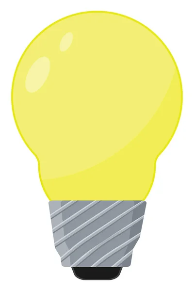 Yellow Lightbulb Illustration Vector White Background — Stock Vector