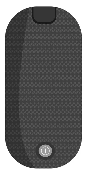 Black Bluetooth Speaker Illustration Vector White Background — Stock Vector