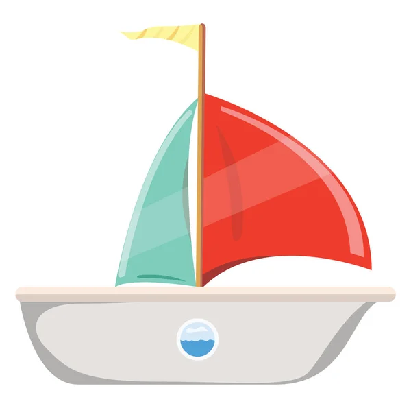 ボート輸送 イラスト 白い背景のベクトル — ストックベクタ
