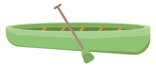 Grünes Boot Illustration Vektor Auf Weißem Hintergrund — Stockvektor