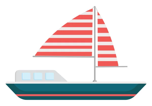 Sailing Boat Illustration Vector White Background — Stock Vector