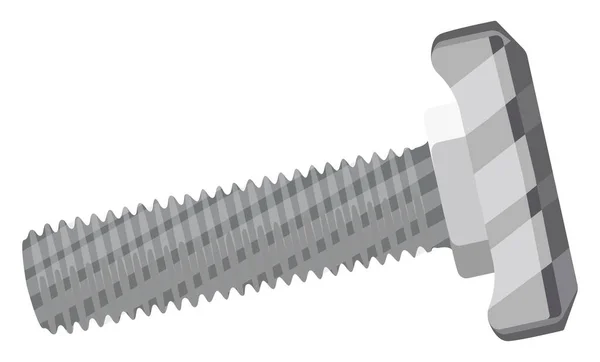 Metal Screw Illustration Vector White Background — Stock Vector