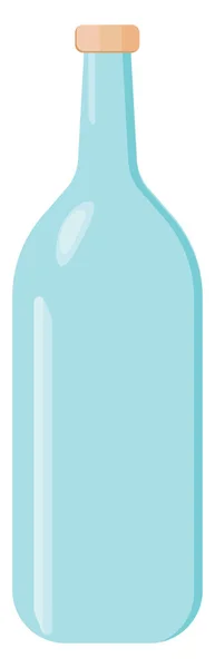 Una Botella Vidrio Ilustración Vector Sobre Fondo Blanco — Vector de stock