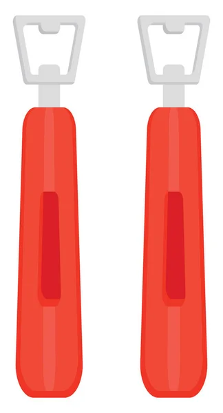 赤いボトルのオープナー イラスト 白い背景のベクトル — ストックベクタ