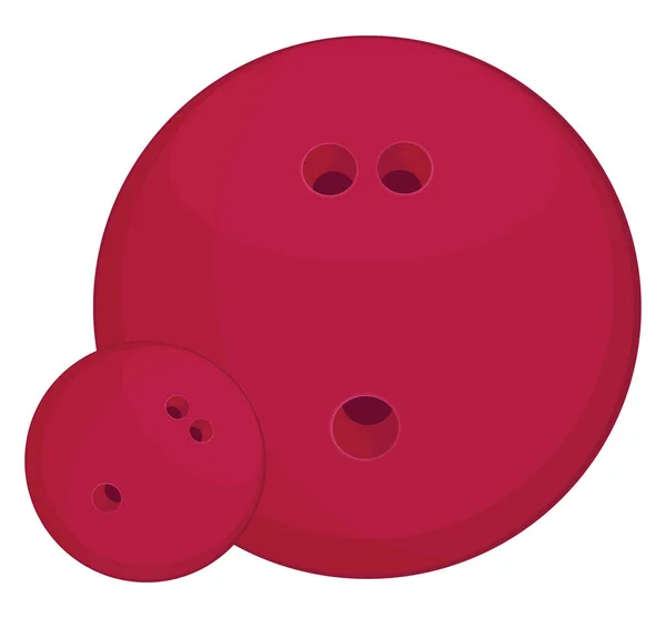 Piros Bowling Labdák Illusztráció Vektor Fehér Alapon — Stock Vector