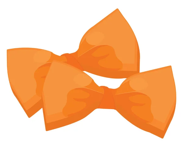 Noeuds Papillon Orange Illustration Vecteur Sur Fond Blanc — Image vectorielle