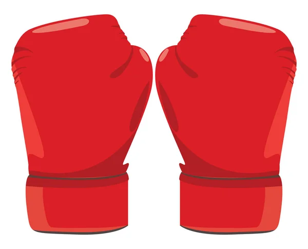 Guantes Boxeo Rojos Ilustración Vector Sobre Fondo Blanco — Archivo Imágenes Vectoriales