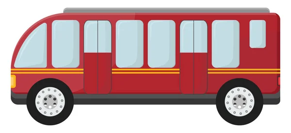 Rode Bus Illustratie Vector Een Witte Achtergrond — Stockvector