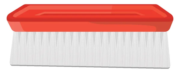 Red Cleaning Brush Illustration Vector White Background — Stock Vector