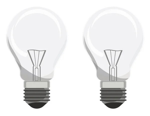 Ampoules Simples Illustration Vecteur Sur Fond Blanc — Image vectorielle