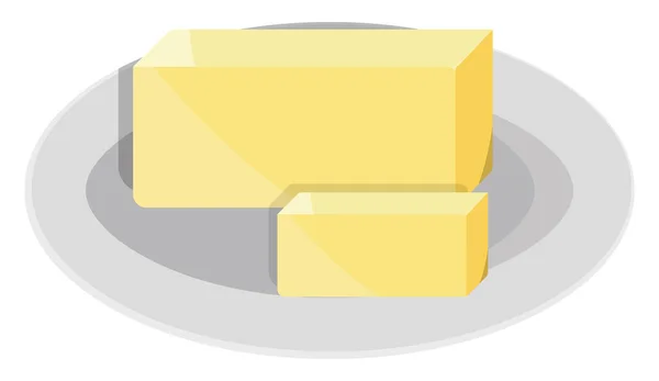 Manteiga Natural Ilustração Vetor Sobre Fundo Branco —  Vetores de Stock