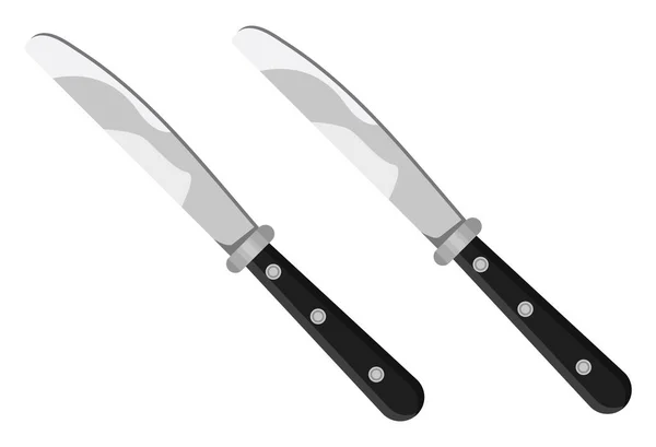 Simple Butter Knife Illustration Vector White Background — Stock Vector