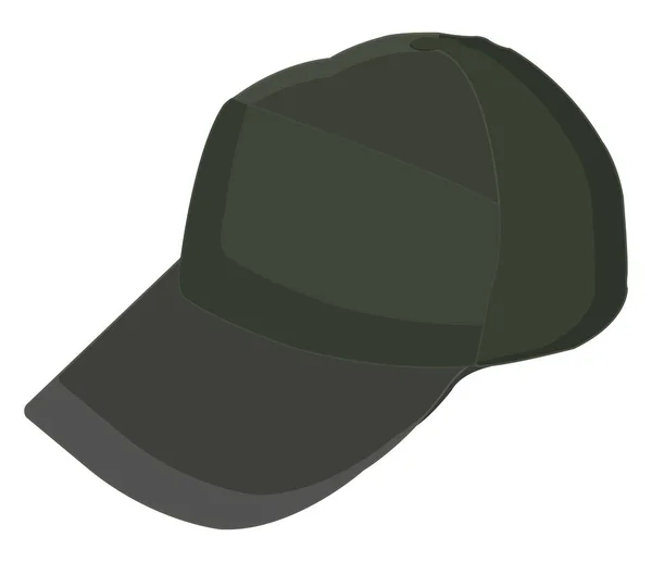 Semplice Cappello Nero Illustrazione Vettore Sfondo Bianco — Vettoriale Stock
