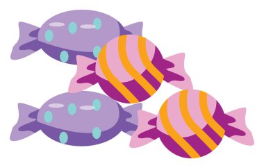 Tatlı şeker, illüstrasyon, beyaz arka planda vektör..